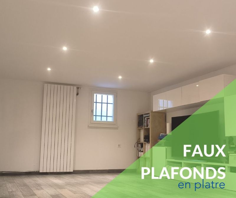 Rénovation complète du faux plafond dans une maison des années 80 à Coppet, avec intervention rapide et précise.